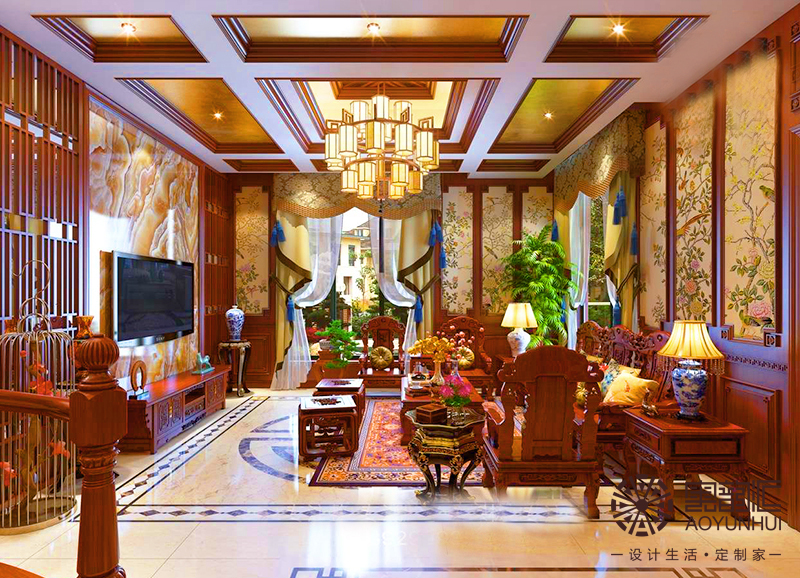 懷舊復古木色——談笑風生（客廳）