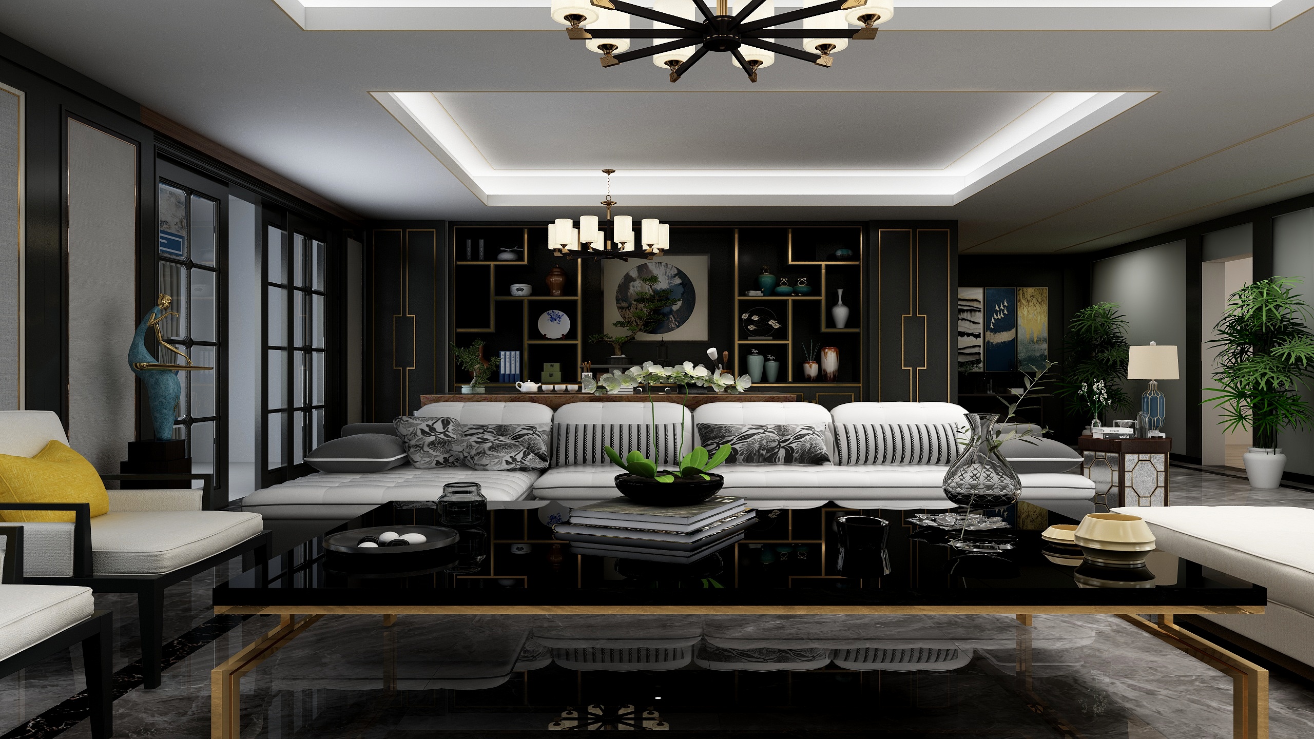 現(xiàn)代輕奢大廳，空間應(yīng)該精致！